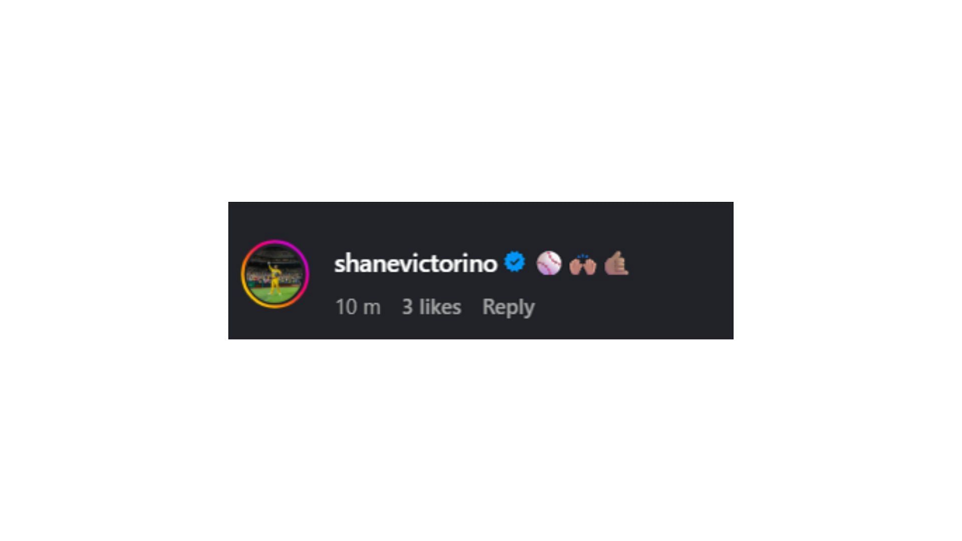 Shane Victorino's comment on Paddy Pimblett's Instagram post via @theufcbaddy